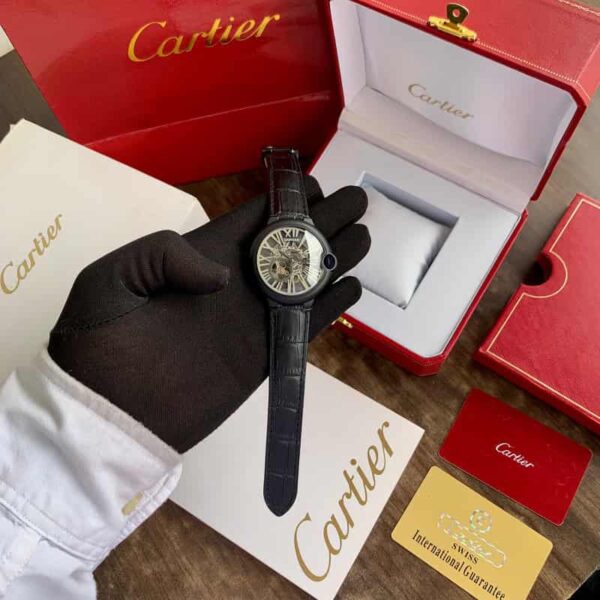 Cartier Ballon Bleu firstcopy Skeleton Black Dial Swiss Automatic Premium Men’s Watch