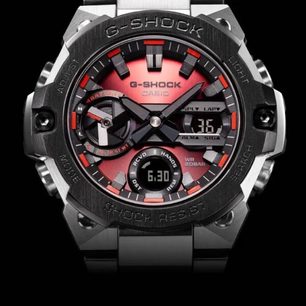 Casio G-Shock G-Steel firstcopy GST-B400 Stainless Steel Red Dial Men’s Watch