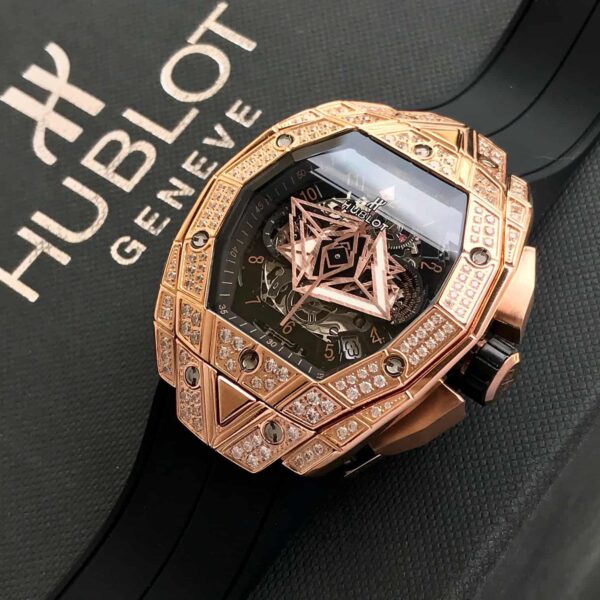 Hublot Big Bang Sang Bleu King Gold Pave firstcopy Diamond Bezel 42mm Men’s Watch