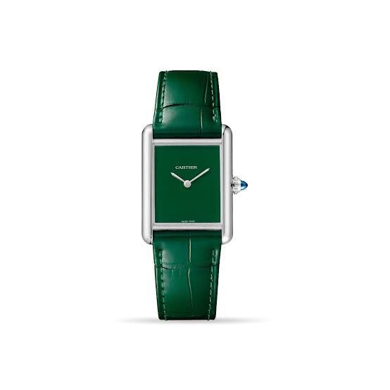 Cartier Tank Must firstcopy Japanese Premium Medium Silver Green Unisex Watch
