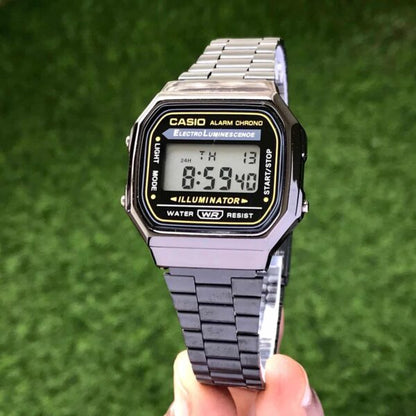 Casio Vintage firstcopy A168WGG-1B Retro Black Gunmetal Unisex Watch