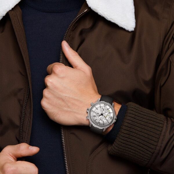 IWC Aquatimer Chronograph Day Date firstcopy White Dial Black Belt Men’s Watch