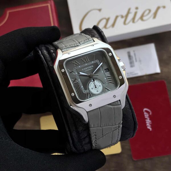 Cartier De Santos firstcopy Dual Time Grey Premium Automatic Men’s Watch