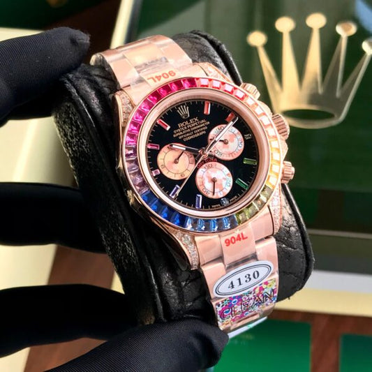 Rolex Cosmograph Daytona Rainbow Rose Gold Swiss ETA Firstcopy Watch