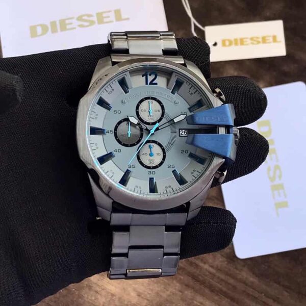 Diesel Mega Chief firstcopy Black & Blue Chronograph Men’s Watch