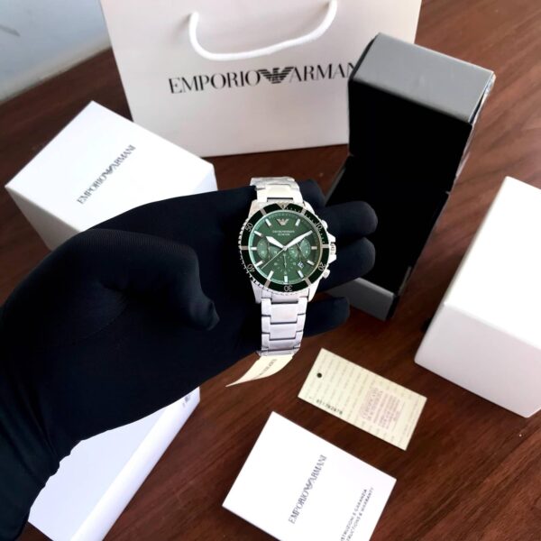 Emporio Armani AR11500 Firstcopy Green Dial Stainless Steel Chronograph Men's Watch