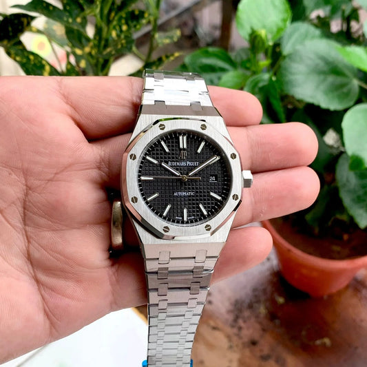 Audemars Piguet Royal Oak Black Dial Semi Swiss WATCH