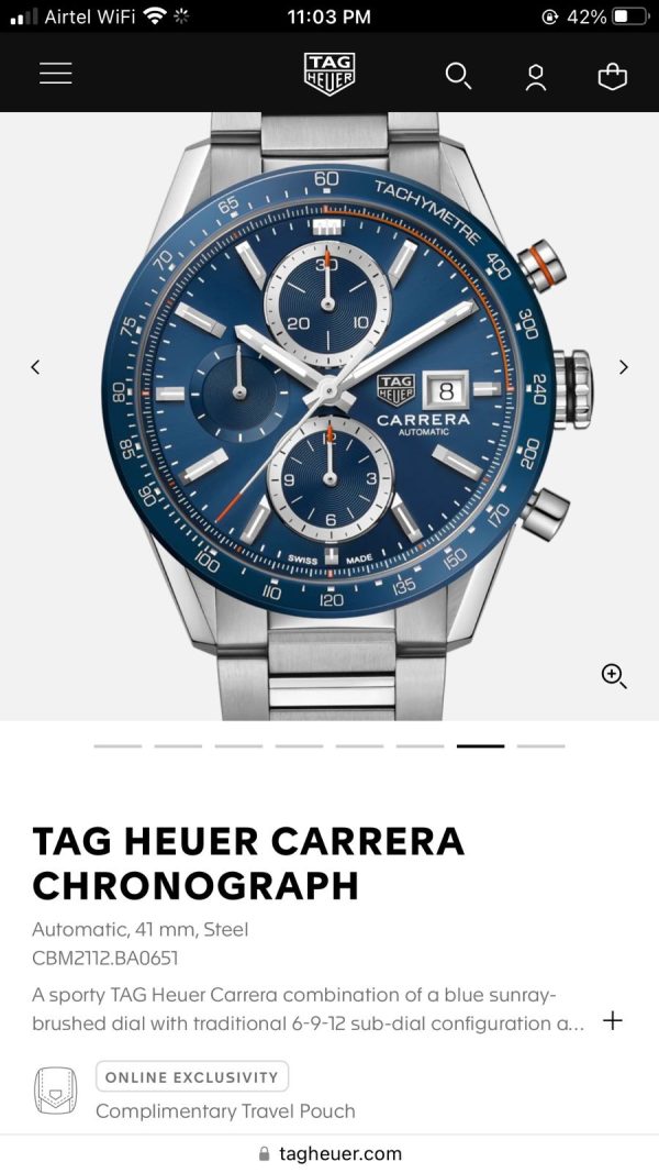 Tag Heuer Calibre 16 Silver Blue Dial Japanese Quartz Chronograph Mens Watch firstcopy