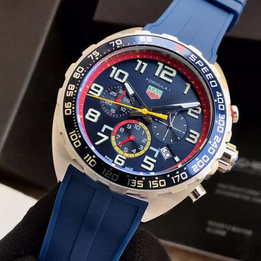 Tag Heuer Formula 1 Red Bull Racing Blue Rubber Belt Firstcopy Replica Watch