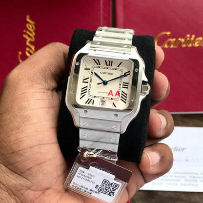 Santos De Cartier Large firstcopy Swiss ETA Automatic Men’s Watch With Interchangeable Metal & Leather Bracelet