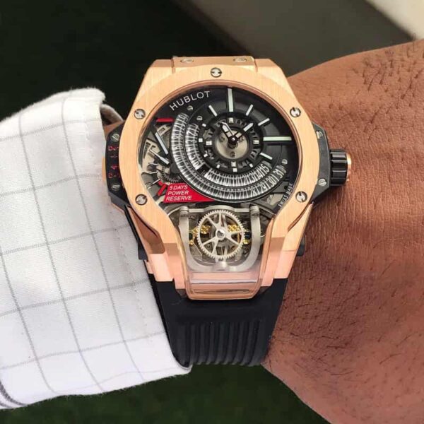 Hublot MP-09 Tourbillon firstcopy Bi-Axis King Rosegold Black Dial Men’s Watch