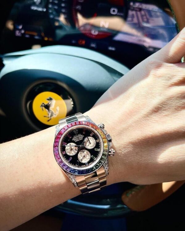 Rolex Cosmograph Daytona Rainbow Rose Gold Swiss ETA Firstcopy Watch