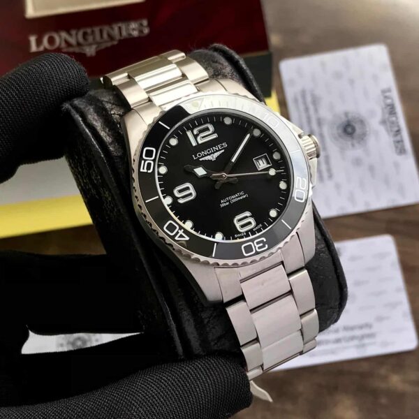 Longines HydroConquest firstcopy Silver Black Dial Premium Automatic Men’s Watch