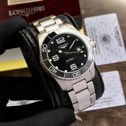 Longines HydroConquest firstcopy Silver Black Dial Premium Automatic Men’s Watch