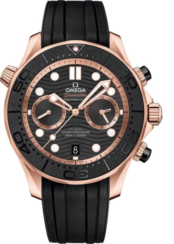 Omega Seamaster firstcopy 300M Co-Axial Chronograph Black Rubber Strap Men’s Watch