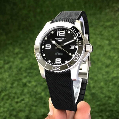 Longines HydroConquest firstcopy Silver Black Fiber Automatic Men’s Watch