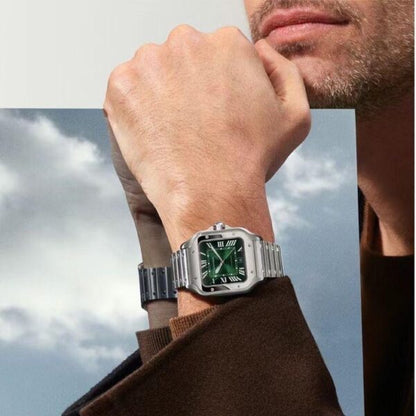 Cartier De Santos firstcopy Medium Model Green Dial Stainless Steel Automatic Men’s Watch