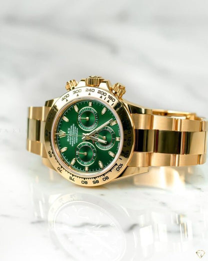 Rolex Cosmograph Daytona Gold & Green Dial Japanese Automatic Mens Watch firstcopy