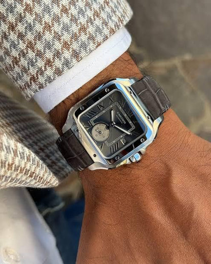 Cartier De Santos firstcopy Dual Time Grey Premium Automatic Men’s Watch