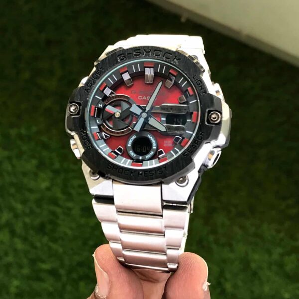 Casio G-Shock G-Steel firstcopy GST-B400 Stainless Steel Red Dial Men’s Watch