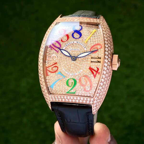 Franck Muller Crazy Hours firstcopy Rosegold Diamond Body Automatic Men’s Watch