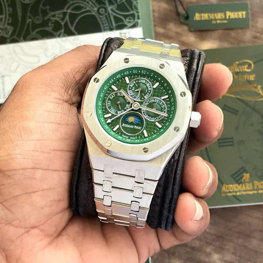 Audemars Piguet Perpetual Calendar Silver Green Men’s Sports Firstcopy Watch