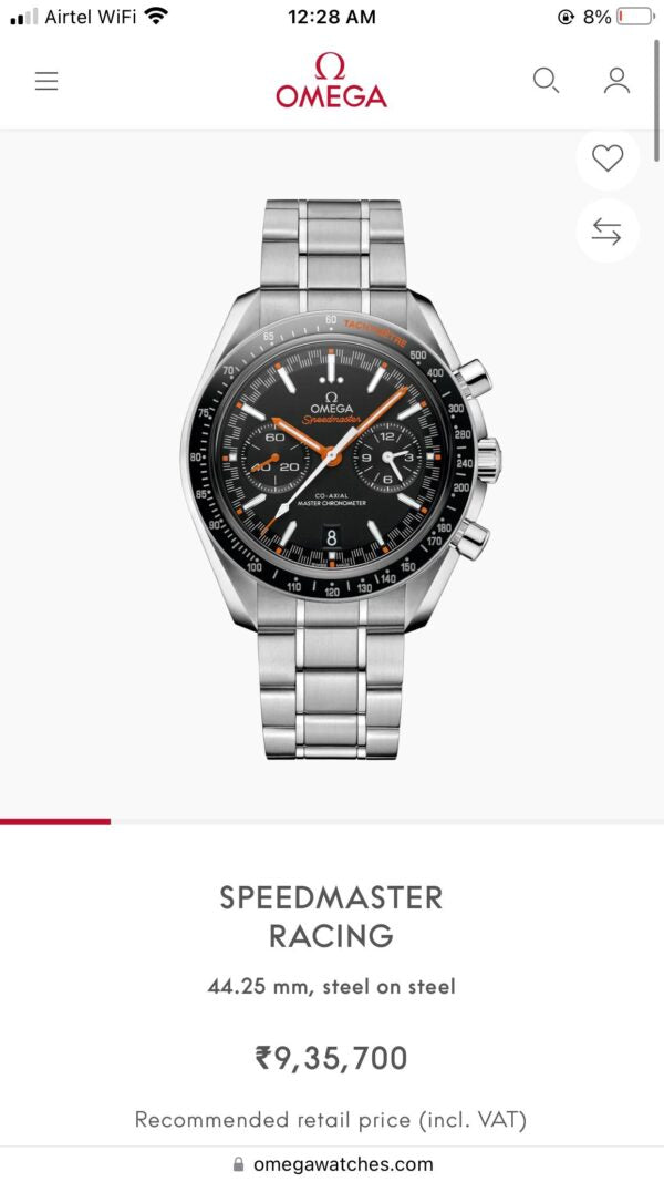 Omega Speedmaster Racing firstcopy Co-Axial Master Chronometer Chronograph Men’s Watch