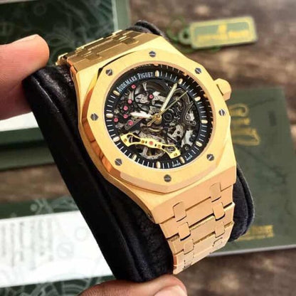 Audemars Piguet Royal Oak Double Balance Gold Skeleton Dial Automatic Firstcopy