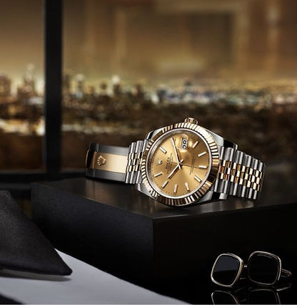 Rolex Datejust 41 Two Tone Gold Dial Jubilee Bracelet Japanese Automatic Mens Watch firstcopy