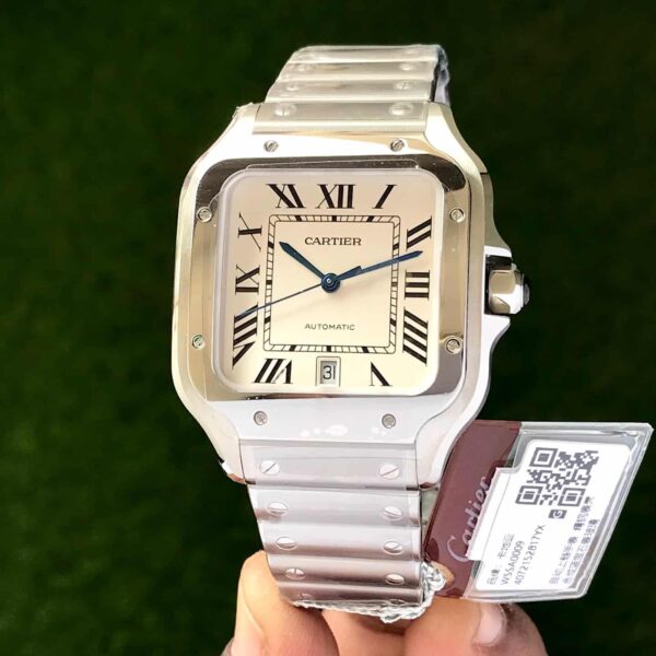 Santos De Cartier Large firstcopy Swiss ETA Automatic Men’s Watch With Interchangeable Metal & Leather Bracelet