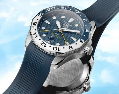 Tag Heuer Aquaracer Professional 300 GMT Blue Fiber Strap Automatic Mens Watch firstcopy