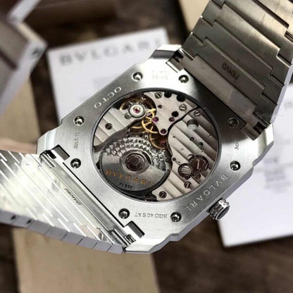 Bvlgari Octo Finissimo Firstcopy Silver Black Swiss ETA Automatic Slim Men's Watch