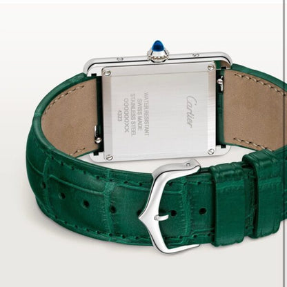 Cartier Tank Must firstcopy Japanese Premium Medium Silver Green Unisex Watch
