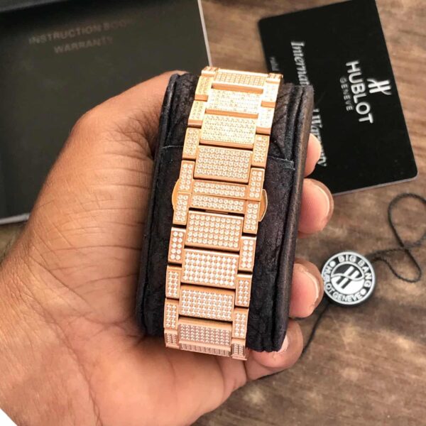 Hublot Big Bang firstcopy Full Diamond Japanese Quality Rose Gold Men’s Watch