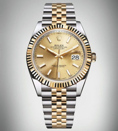 Rolex Datejust 41 Two Tone Gold Dial Jubilee Bracelet Japanese Automatic Mens Watch firstcopy