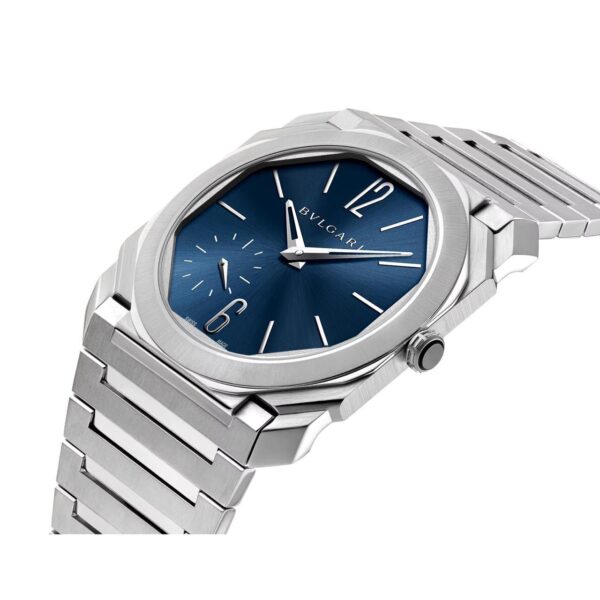 Bvlgari Octo Finissimo Firstcopy Silver Blue Swiss ETA Automatic Slim Men's Watch