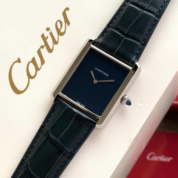 Cartier Tank Must firstcopy Japanese Premium Medium Silver Blue Unisex Watch