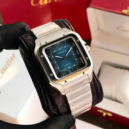 Cartier De Santos firstcopy Silver Blue Swiss ETA Automatic Men’s Watch