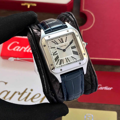 Cartier Santos Dumont firstcopy Premium Silver White Dial Unisex Watch