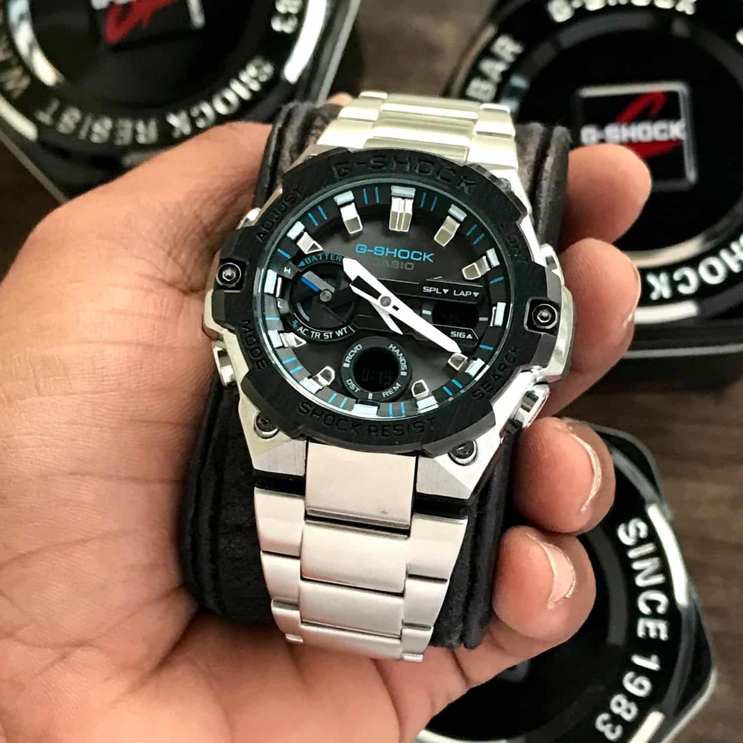 Casio G-Shock G-Steel firstcopy GST-B400 Stainless Steel Black Dial Men’s Watch
