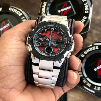 Casio G-Shock G-Steel firstcopy GST-B400 Stainless Steel Red Dial Men’s Watch