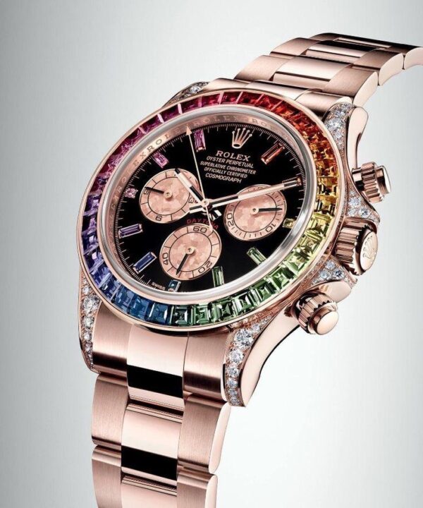 Rolex Cosmograph Daytona Rainbow Rose Gold Swiss ETA Firstcopy Watch