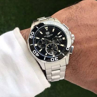Tag Heuer Aquaracer Stainless Steel Black Dial Master Quality Mens Watch firstcopy