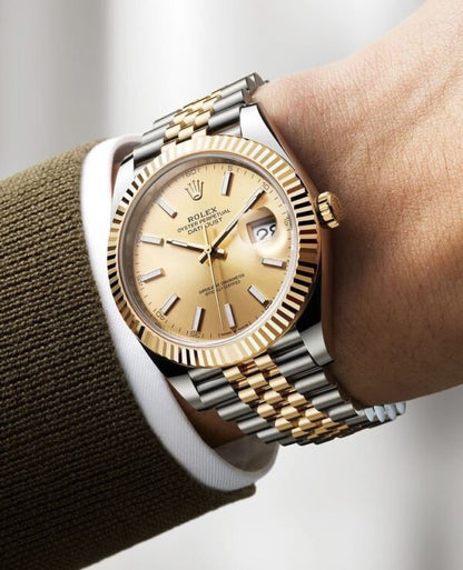 Rolex Datejust 41 Two Tone Gold Dial Jubilee Bracelet Japanese Automatic Mens Watch firstcopy