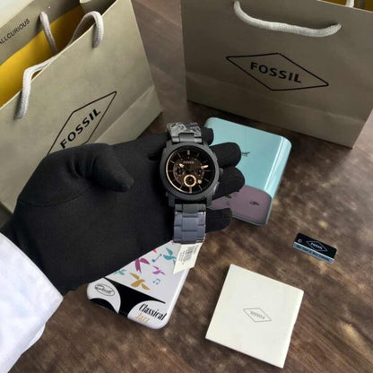 Fossil firstcopy FS4682 Japanese Brown Dial Stainless Steel Men’s Watch