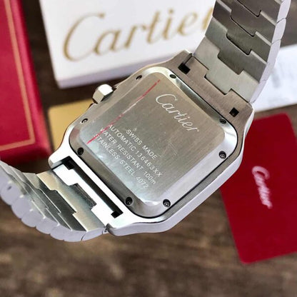 Cartier De Santos firstcopy Stainless Steel Grey Dial Dual Time Premium Automatic Men’s Watch