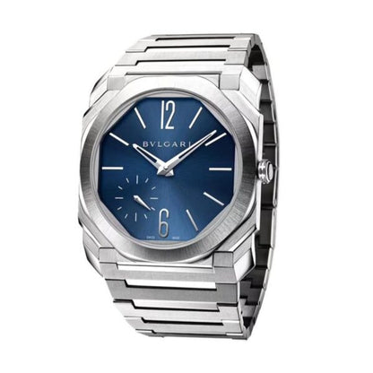 Bvlgari Octo Finissimo Firstcopy Silver Blue Swiss ETA Automatic Slim Men's Watch