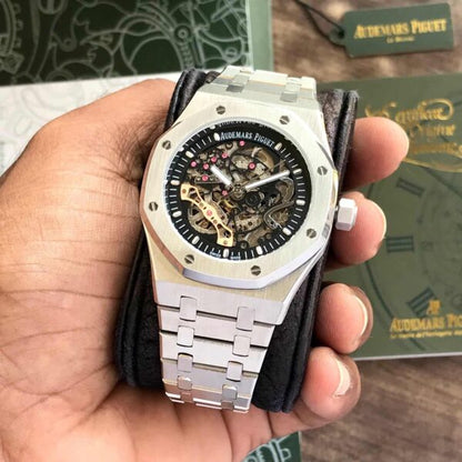 Audemars Piguet Royal Oak Open Worked Silver Skeleton Dial Automatic Men’s - Watch Studio