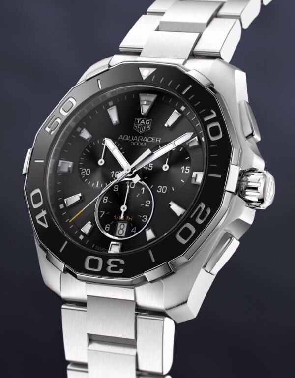 Tag Heuer Aquaracer Stainless Steel Black Dial Master Quality Mens Watch firstcopy