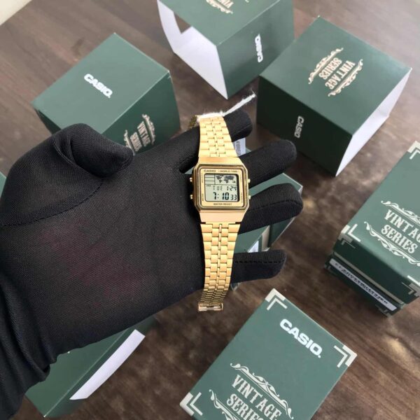 Casio Vintage firstcopy A500WGA-9DF Chronograph Unisex Gold Watch